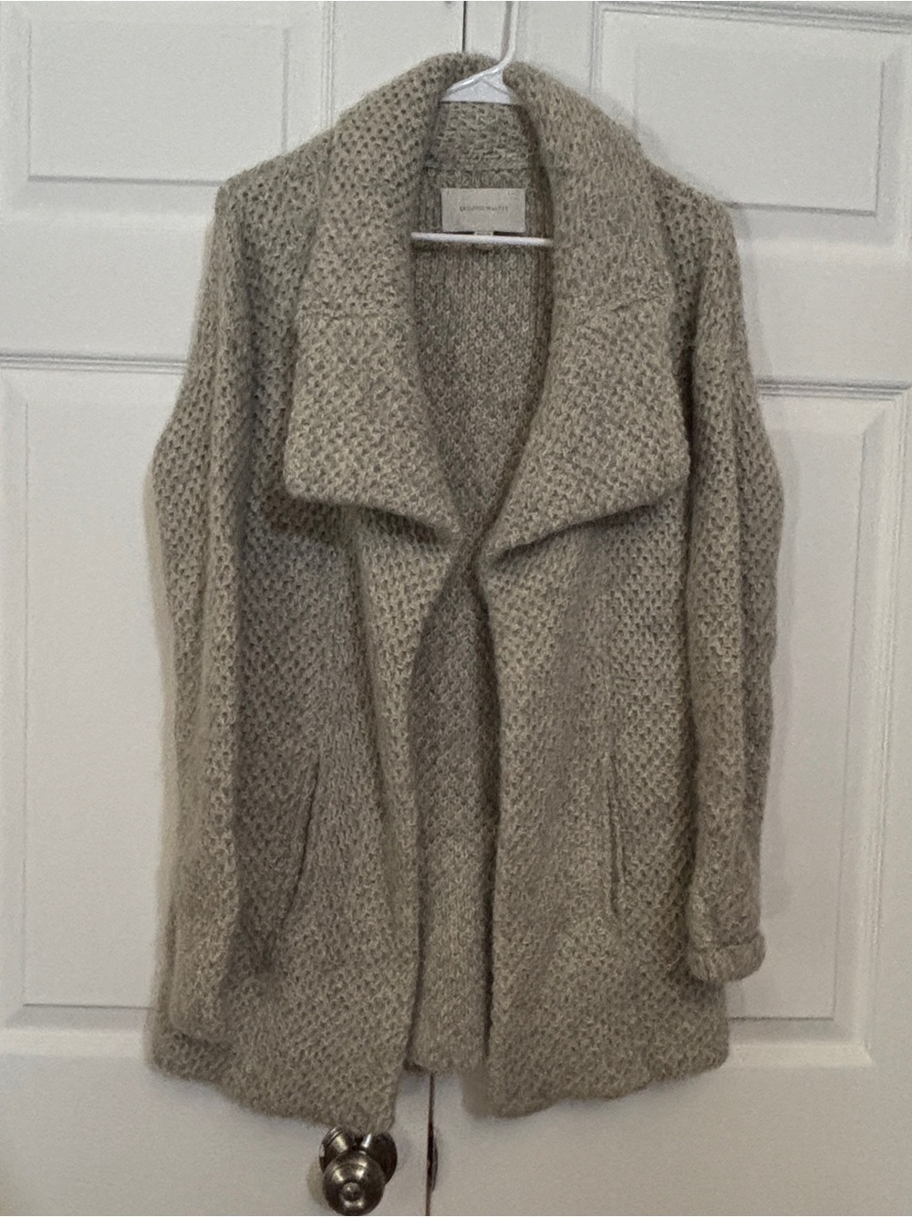 Brochu Walker XS 100% Superfine Alpaca Open Front Cardigan Sweater Made in Peru